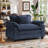 49.5'' W Oversized Premium Chenille Armchair And A Half With Accent Pillow & Removable Cushions-823925342