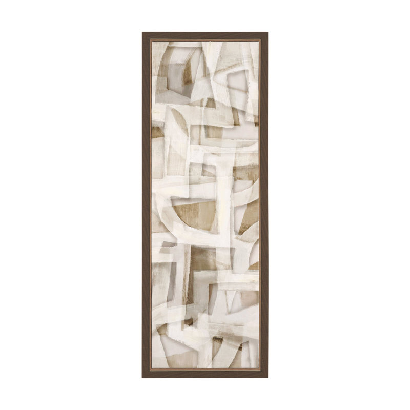 «Nyomi Forms II» par Hannah Dawson, reproduction d'art encadrée à la main sur toile, Neutral Forms II