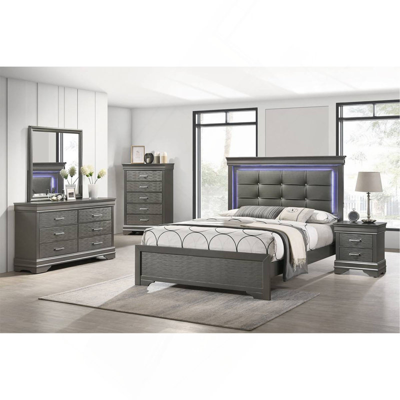 Mobilier de chambre à coucher à tiroirs modernes 1 pièce