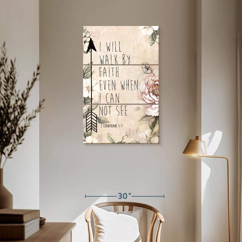 Tergel Walk By Faith Scripture, H 57 po x l 36 po