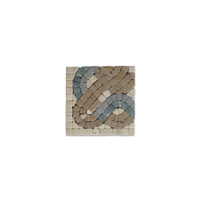 Carreau de mosaïque en marbre 4 po x 4 po Arrow