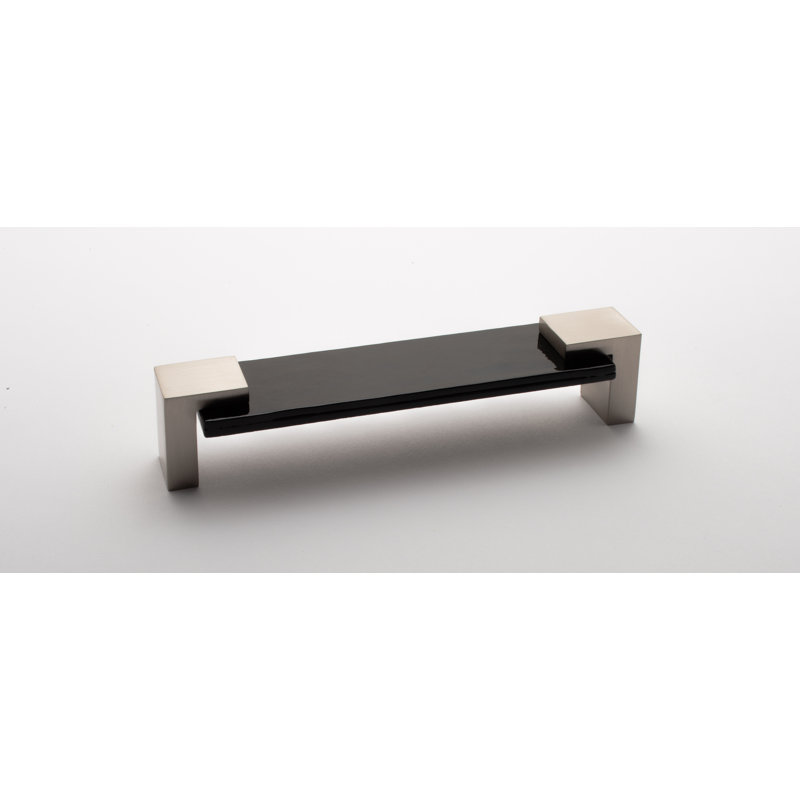 Affinity 5.625" Center to Center Bar Pull, Satin Nickel/Black