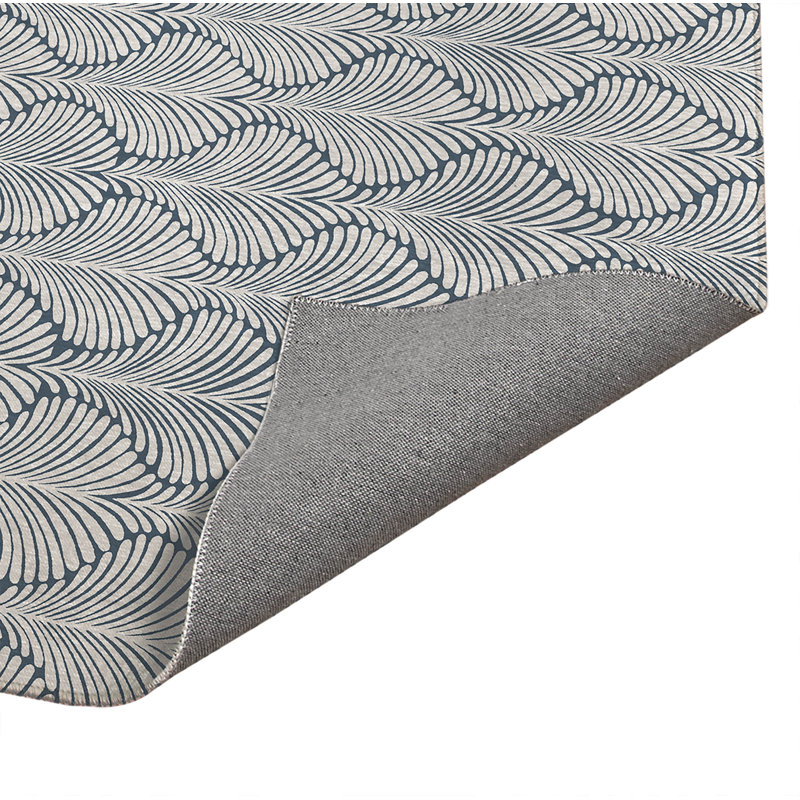Tapis de bureau Elegant Palms, L 7 pi x L 5 pi, Bleu