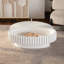 Table de rangement cannelée avec couvercle amovible