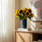 Zed Ribbed Ceramic Handcrafted Watertight Table Vase-86749018-86749015
