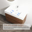 Meuble-lavabo mural 36 po avec lavabo en résine, 2 tiroirs à fermeture en douceur, ensemble KD
