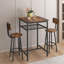 Ensemble de table de bar moderne avec 2 tabourets, dossiers et conception compacte pour les cuisines et les appartements compacts