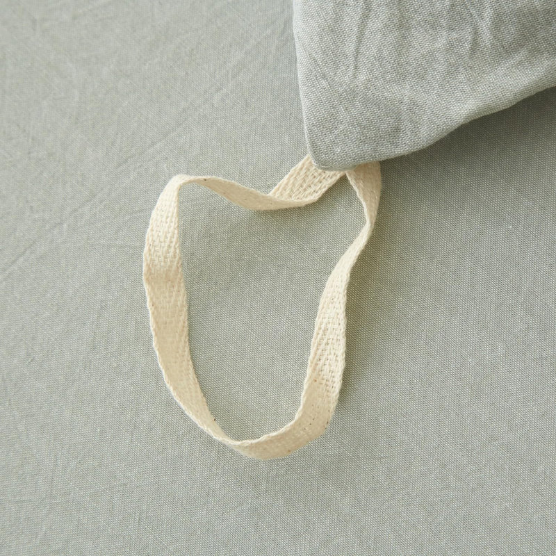 Ensemble de housse de couette 100% coton lavé Doneus, Housse de couette très grand + 2 taies d'oreiller, Vert sauge