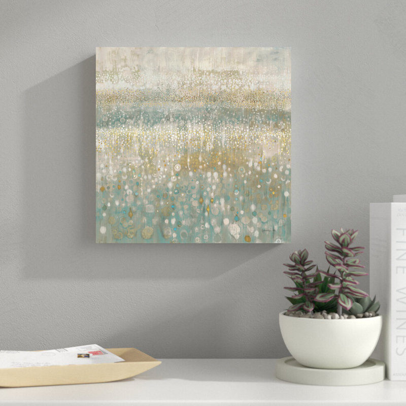 «Rain Abstract II Neutral», reproduction sur toile tendue, H 12 po x l 12 po