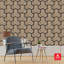 Geometric Acoustic Panel with Wooden Hexagon Pattern - PET + MDF Size: 620 x 800 mm - Pack of 4