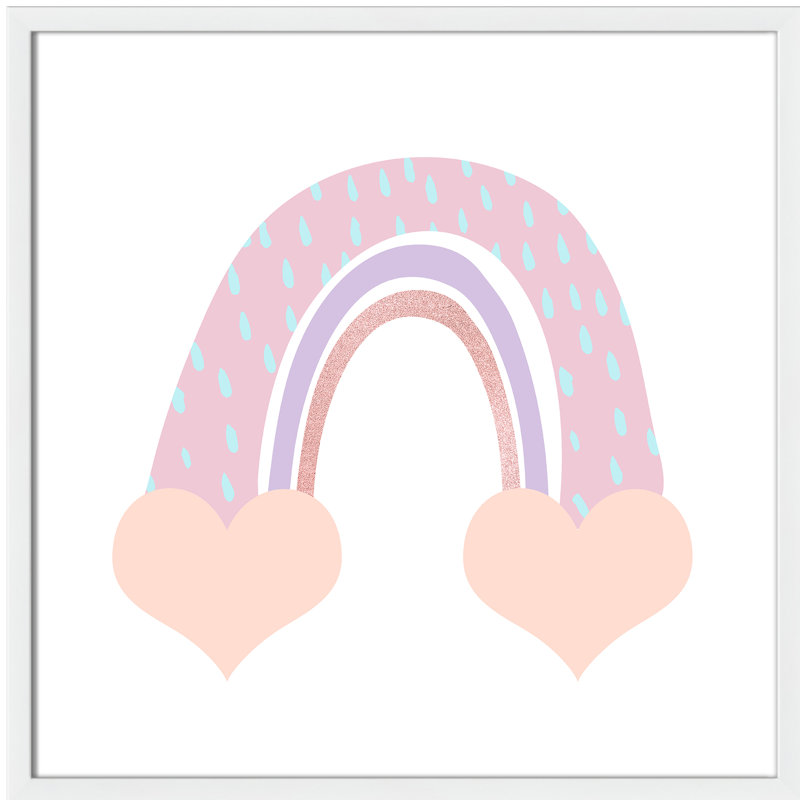 Arc-en-ciel 1, Encadré de boîte blanc, H 23,5 po x l 23,5 po x P 1,19 po