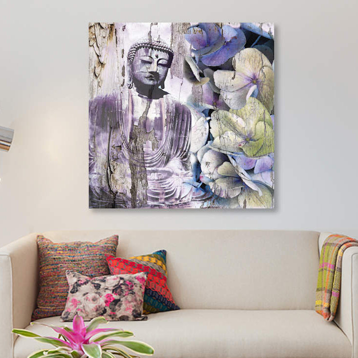 «Timeless Buddha III», impression sur toile, H 37 po x l 37 po x P 1,5 po, Toile tendue