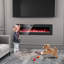 Foyer électrique ultra-mince, radiateur encastré mural et encastré avec télécommande, 5100 BTU, modes flamme et cristal en 12 couleurs, minuterie, mode veille-1720387884