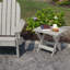 Chaise Adirondack en plastique Milaca avec repose-pieds pliable (ensemble de 2) et table d'appoint pliante-120199272