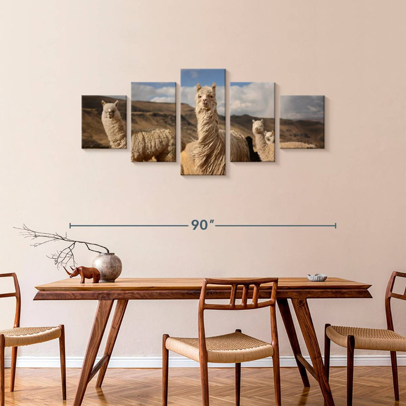 Andes Llamas, 36" H x 80" W