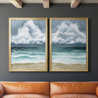 South Beach Storm I - 2 Piece Picture Frame Print Set on Canvas -  Rosecliff Heights, 348EC751ECFA40168685411E112CAE0D