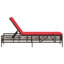  Méridienne de patio en rotin PE brun, acier thermolaqué standard-1574177253-1574177252