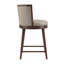 Tabouret de comptoir en similicuir taupe avec pieds en bois de hêtre Evalyn-1473970848-1473970849