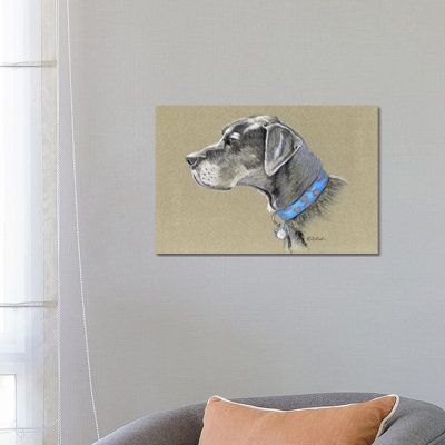 Great Dane by Jennifer Redstreake - Wrapped Canvas Painting