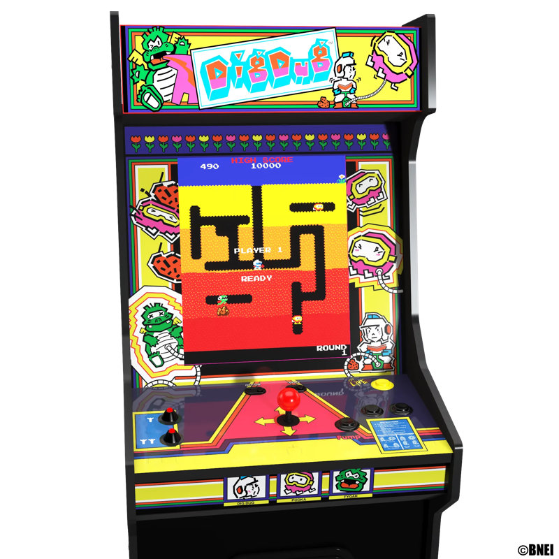 Arcade1up Dig Dug Bandai Namco Legacy Edition Arcade With Riser And Light-up Marquee