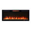 Wrought Studio 48 " W Black Recessed Wall Mounted and Freestanding Electric Fireplace-1016915780