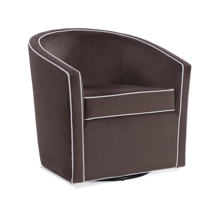 Chaise pivotante polyvalente Kendall pour des espaces de vie élégants et confortables, Brown