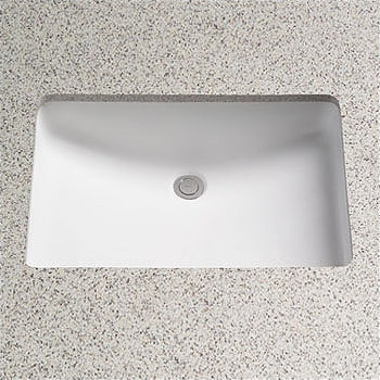 Augusta Vitreous China Rectangular Undermount Bathroom Sink with Overflow, Cotton