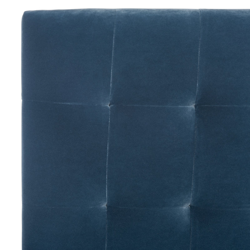 Bunny Upholstered Panel Bed, King, Dusty Blue