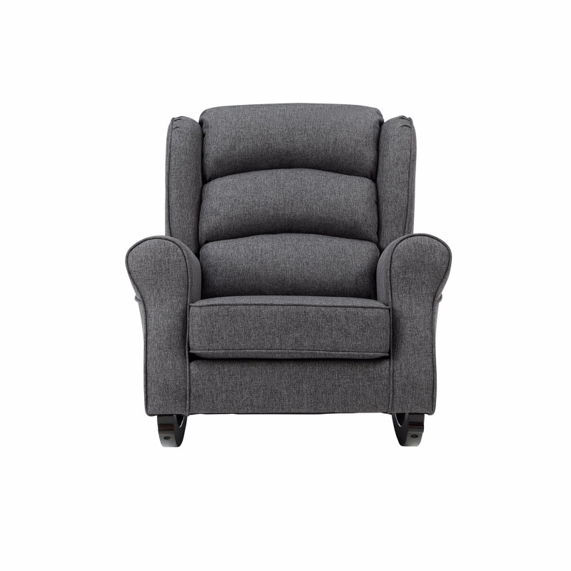 Chaise berçante avec accoudoirs évasés