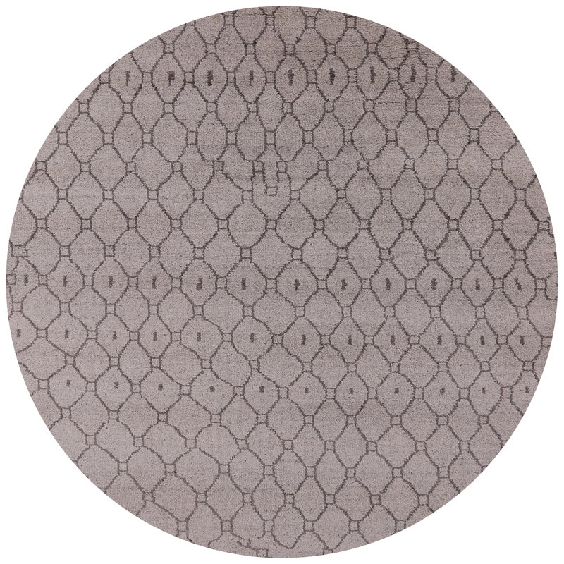 Tapis noir/brun, Rond 5 pi