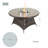 Round Wicker Propane  Fire Pit Table With Hidden Fuel Tank-1954799077