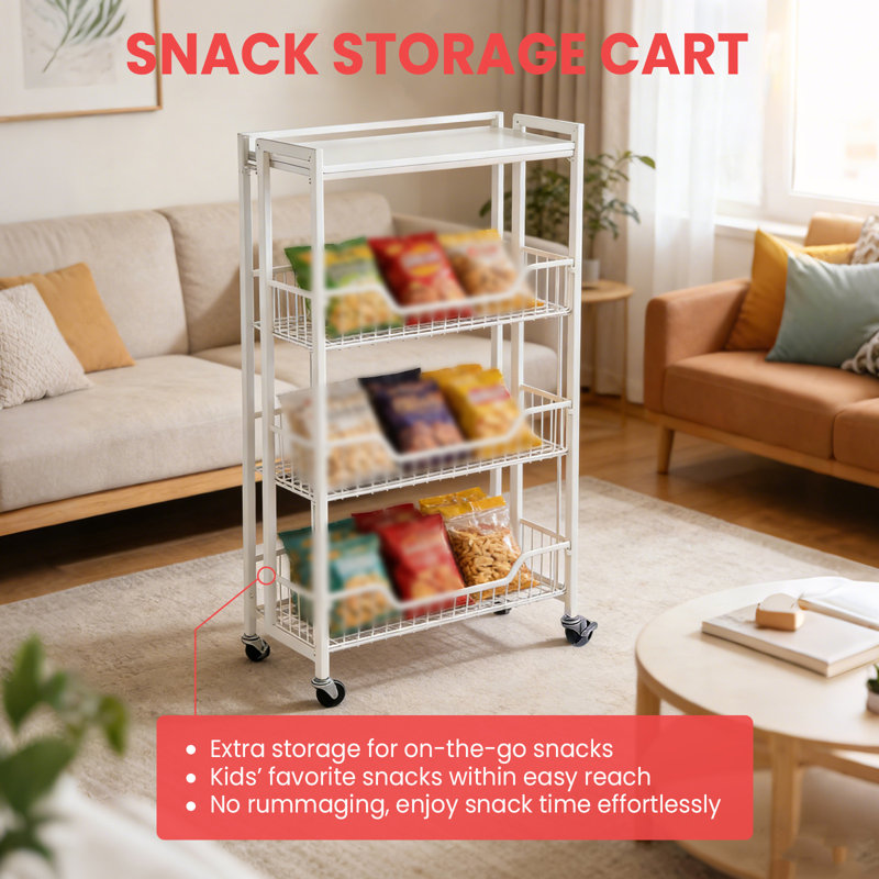 50cm W Metal Storage Rack, Natural