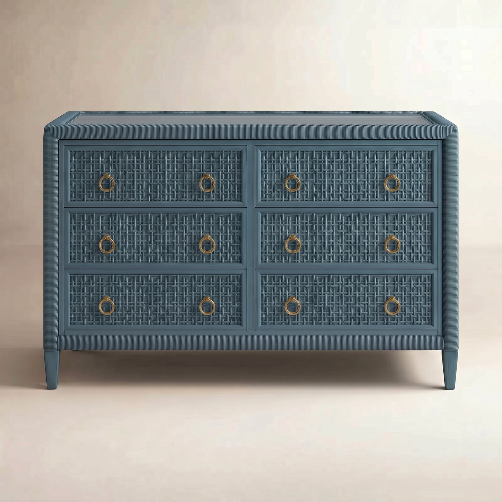 Monterey 54" Double Dresser, Ocean, Yes, Brass