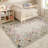     Floral Vintage Washable Beige 4X6 Area Rug with Non Slip Backing - Low Pile Durable Carpet for Living Room, Bedroom, Dining Room or Office Decor-1157535021