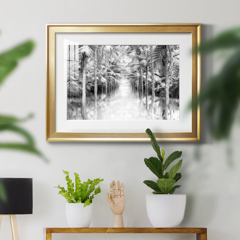 Azores Reflection - Photographie avec cadre photo, Or, H 18,5 po x l 24,5 po x P 1,5 po