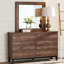 Commode double 6 tiroirs avec miroir Erithon