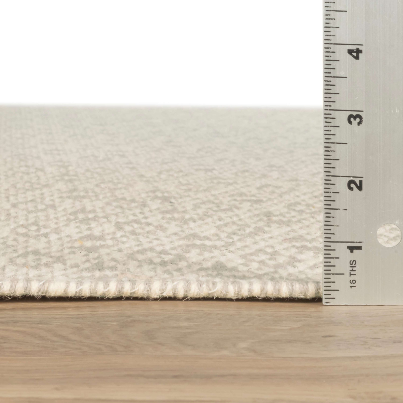 Bradshaw Zipper Blue/Ivory Handwoven Cotton Rug, Runner 2'6" x 8'