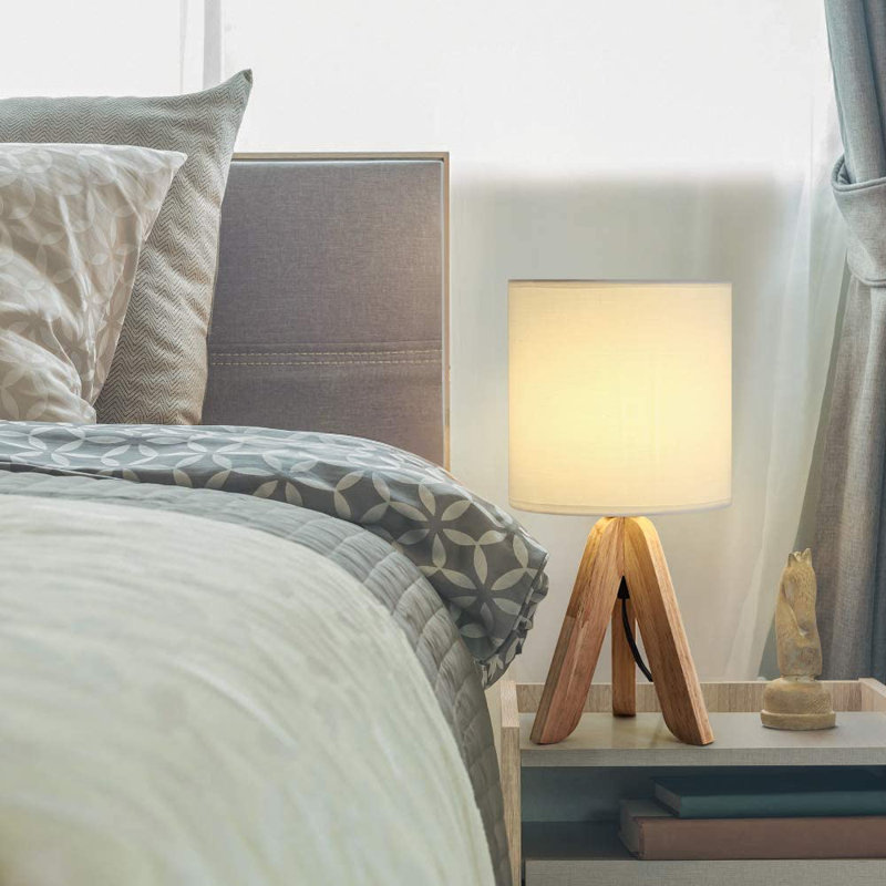 Lampe de table brune 14,6 po Seren, Blanc