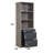 Estevon 3-Drawer Bookcase in Gray Oak