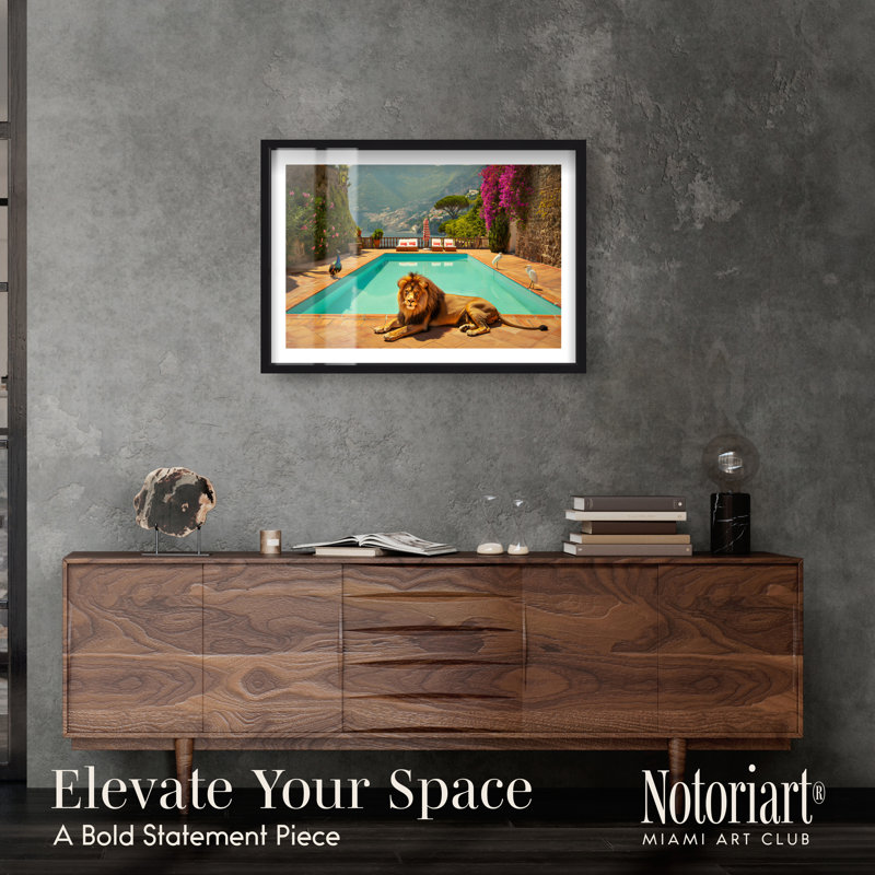 Art mural Regal Oasis Shadowbox par Funori, cadre noir, H 21 po x l 31 po, Cadre noir