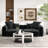 Nikodemos 102.36" W Corduroy Square Arms Sofa -1365268583