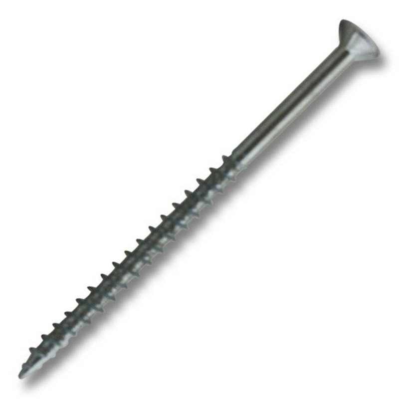 #8 x 3 in. Zinc Combo Drive Flat-Head Coarse Thread with Nibs Self-Tapping