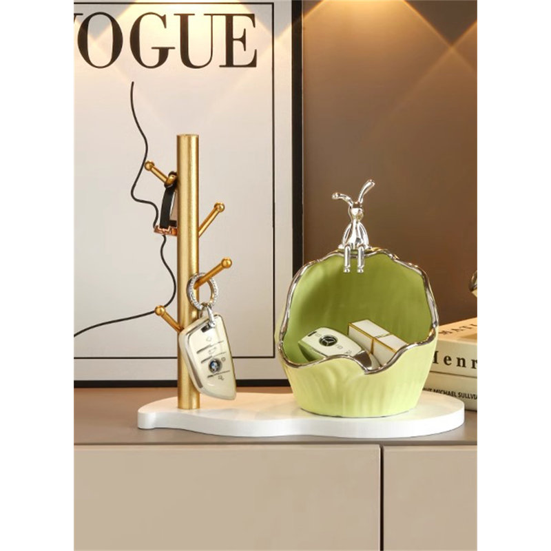 Ornement de rangement pour clés, Vert