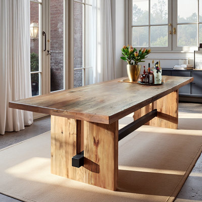 Modern Style Solid Wood Rectangular Dining Table
