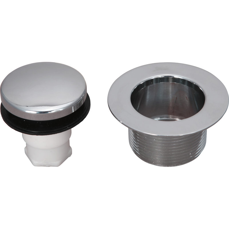 Classic Drain Stopper Tub Drain, Chrome