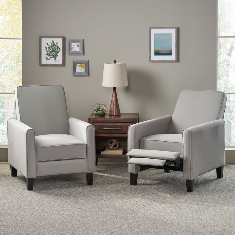Fauteuil inclinable manuel 27 po Grantham, Polyester gris clair