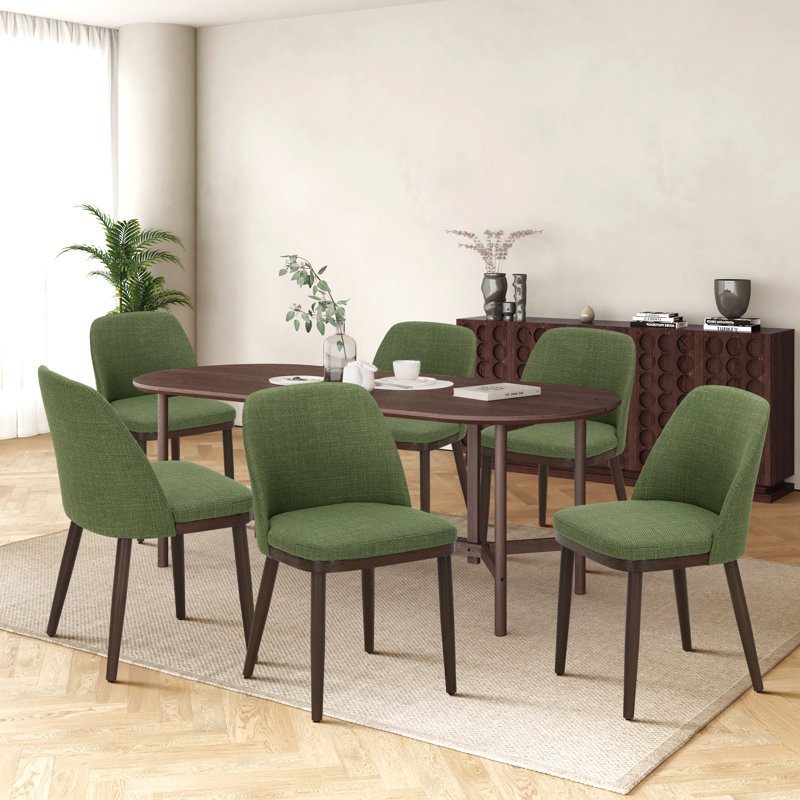 Dayren 47.2cm H Fabric Upholstered Side Chair, Green