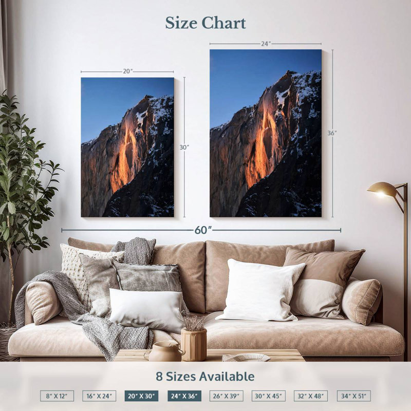 Alvord Yosemite Phenomenal Firefall, 36" H x 24" W