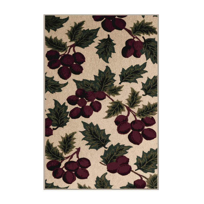  Tapis lavable Sloe Fruits, Rectangulaire 3 pi x 5 pi