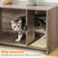 Cat Litter Box Enclosure With Rattan Door-848999342